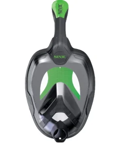 SEAC SUB Masque Facial Snorkeling^Masque facial intégral Snorkeling Seac Unica Adulte Noir/Lime L/XL