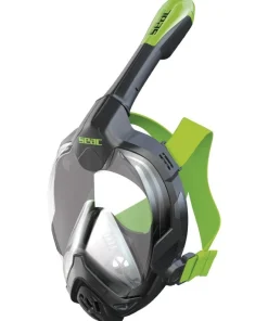 SEAC SUB Masque Facial snorkeling Libera - Noir/Vert - Taille L/XL