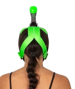 SEAC SUB Masque Facial snorkeling Libera - Noir/Vert - Taille L/XL