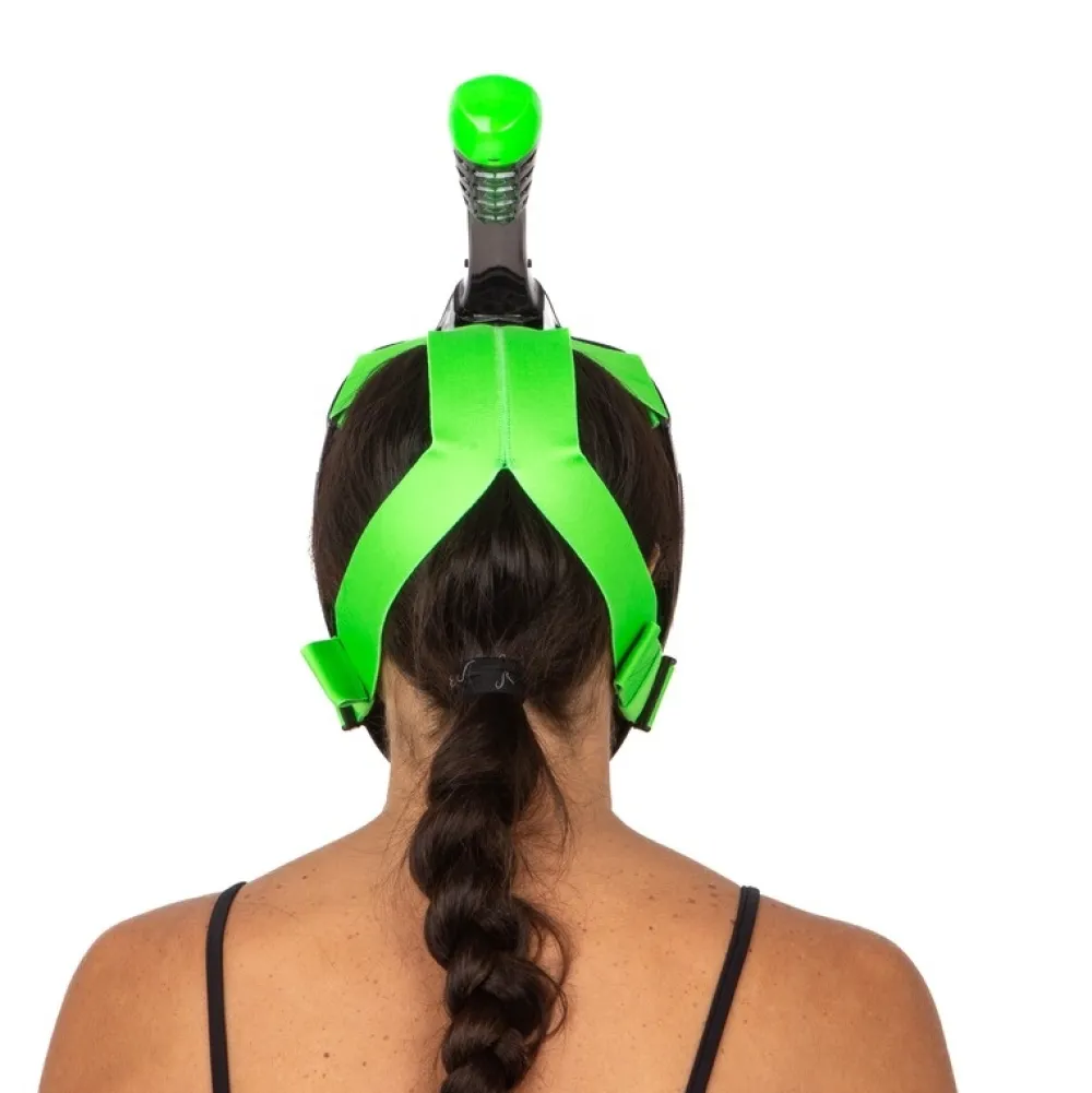 SEAC SUB Masque Facial Snorkeling^Masque Facial snorkeling Libera - Transparent/Vert - Taille L/XL