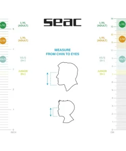 SEAC SUB Masque Facial Snorkeling^Masque Facial snorkeling Magica Bleu/Orange - Taille L/XL
