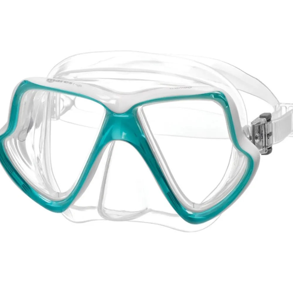 MARES Masque De Natation Adulte|Masques Snorkeling^Masque Wahoo Transparent/Aquamarine