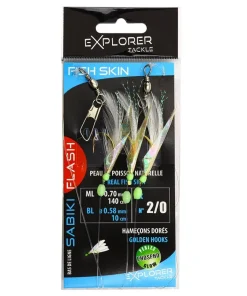 EXPLORER TACKLE Bas De Ligne Carnassiers^Mitraillette Flashmer Sabiki Flash Fish Skin