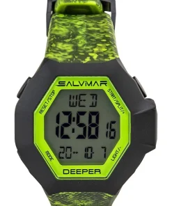 SALVIMAR Ordinateur D'Apnée|Ordinateur Montre D'Apnée^Montre Deeper - Green Camu