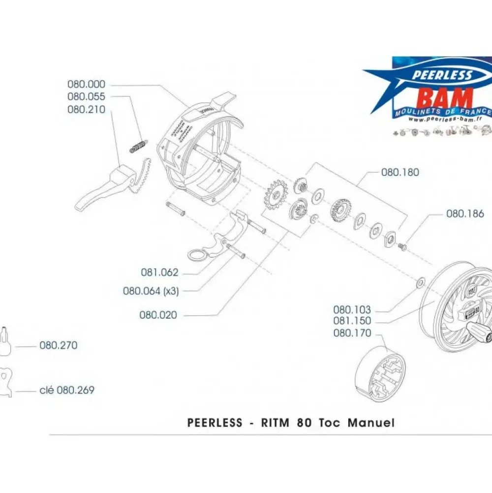 PEERLESS BAM Moulinets Truite & Salmonidé|Tous Les Produits^Moulinet Toc Peerless-bam Ritm 80 MRT