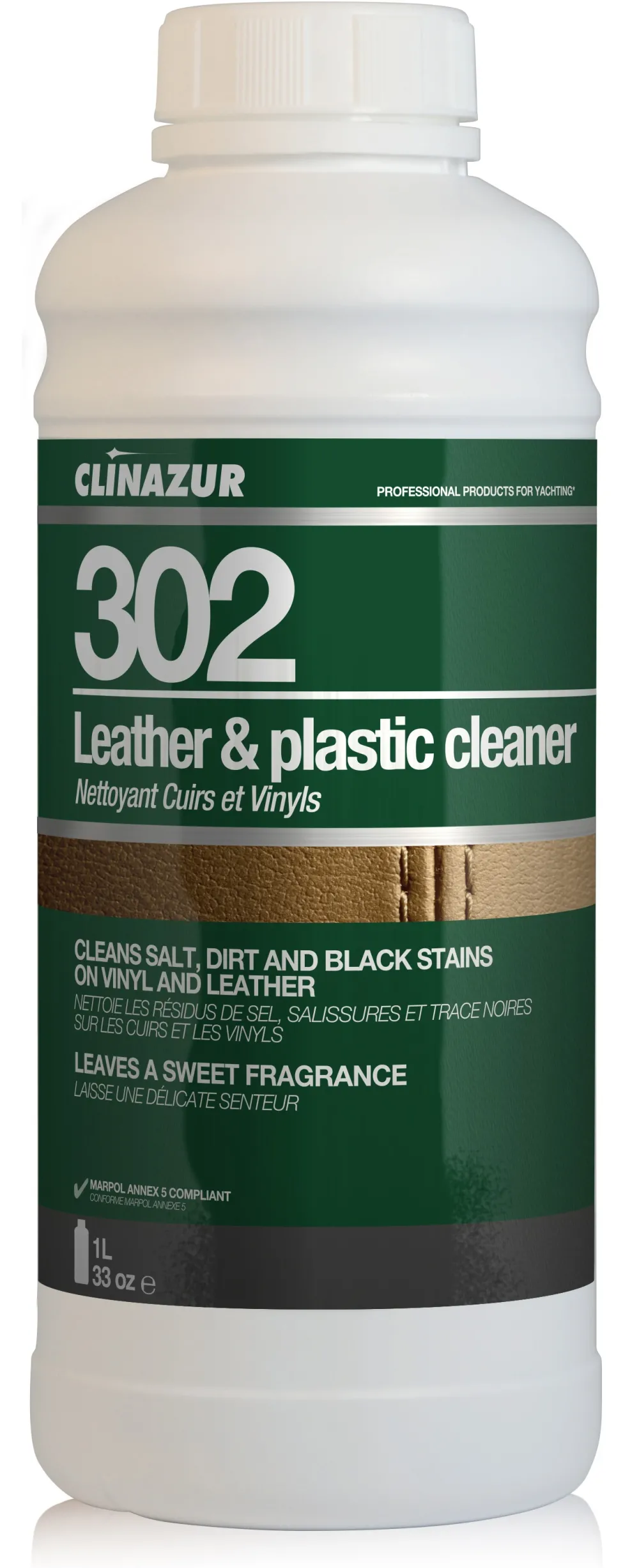 CLIN' AZUR Nettoyage Bateau^Nettoyant cuir & vinyl Clin'Azur 302 1L