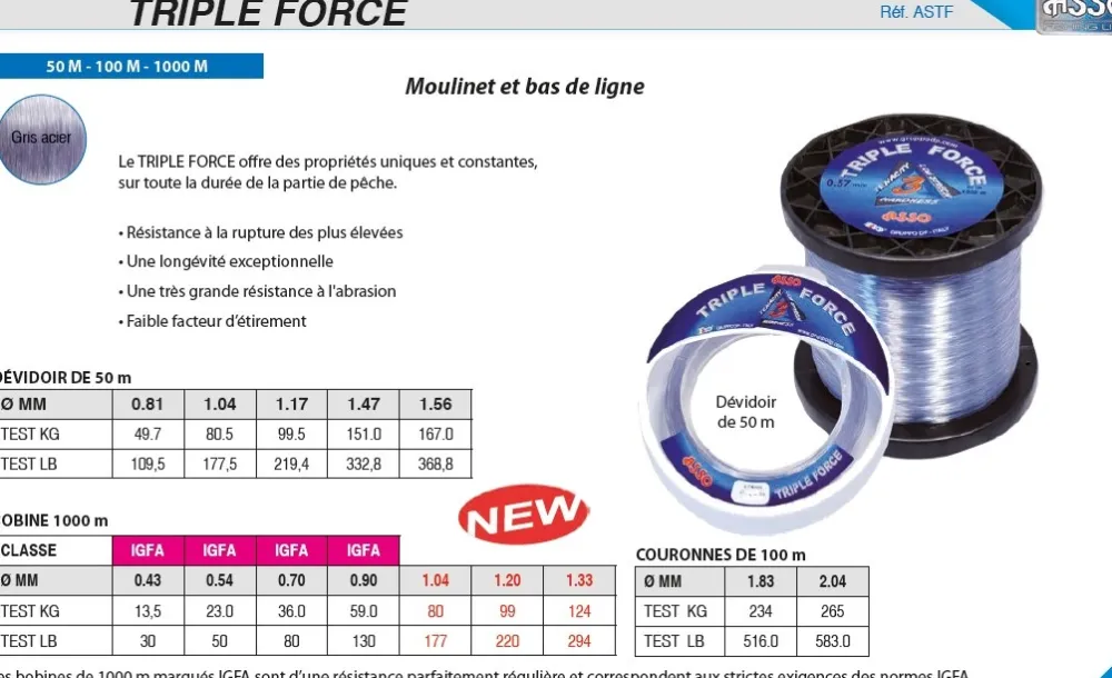 ASSO Fils De Pêche|Nylons / Tresses^Nylon Triple Force