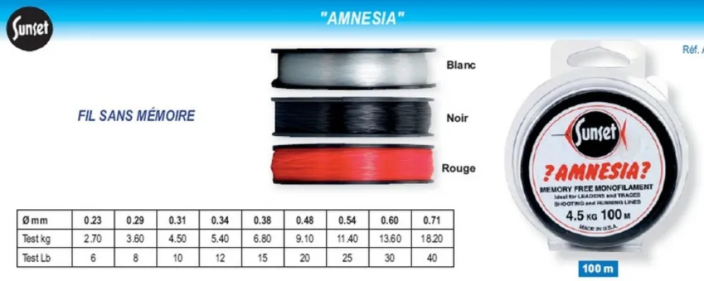 FLASHMER Fils De Pêche|Nylons / Tresses^Nylon Amnesia Noir 100 m