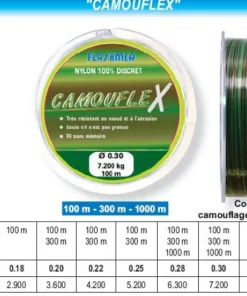 FLASHMER Fils De Pêche|Nylons / Tresses^Nylon Camouflex 1000 m