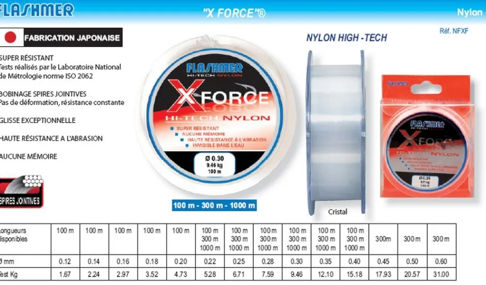 FLASHMER Nylons / Tresses|Nylons / Tresses^Nylon X Force 1000 m