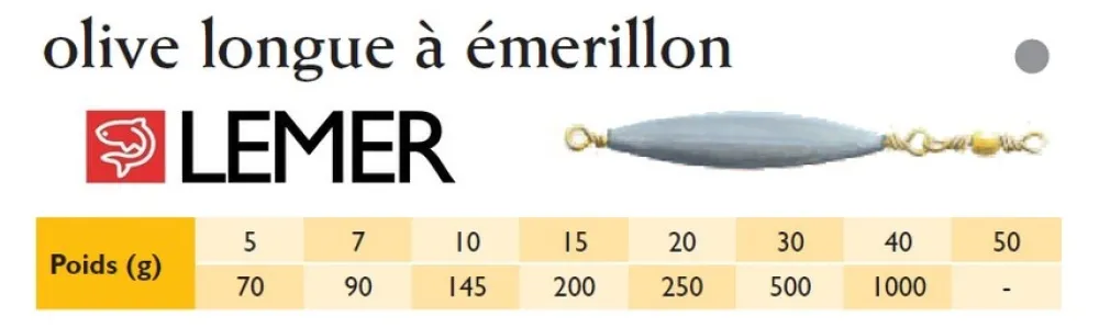LEMER Olives longues à émerillons sachet de 50
