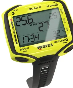MARES Gestion D'Air^Ordinateur de Plongée Quad 2 Jaune