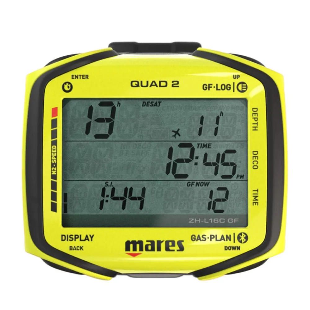 MARES Gestion D'Air^Ordinateur de Plongée Quad 2 Jaune