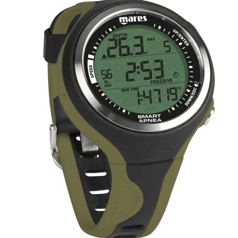 MARES Ordinateur montre d'apnée Smart Apnea Noir/Olive