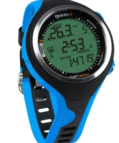 MARES Ordinateur D'Apnée|Ordinateur Montre D'Apnée^Ordinateur montre d'apnée Smart Apnea Noir/Bleu