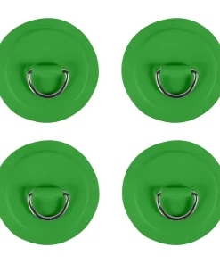SURF UNITED Anneau D-Ring^Pack 4 anneaux inox D-Ring avec patch Vert
