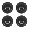 SURF UNITED Anneau D-Ring^Pack 4 anneaux inox D-Ring avec patch Noir