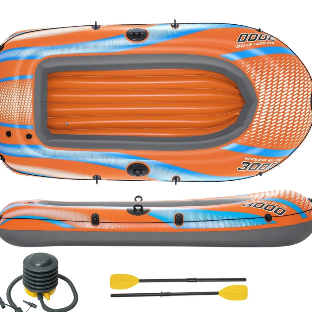 BESTWAY Bateau Pneumatique^Pack bateau gonflable 3 places Kondor Elite 3000