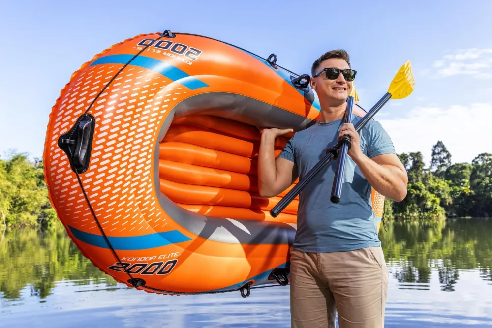 BESTWAY Pack bateau gonflable Kondor Elite 2000