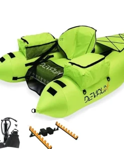 DEVAUX Pack Float tube Kayak Tube Cap-V 1000 - Chartreuse + Kit