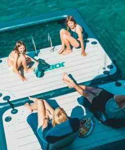 JOBE Plateforme Flottante Gonflable^Pack plateforme gonflable bateau piscine Infinity island small avec gonfleur
