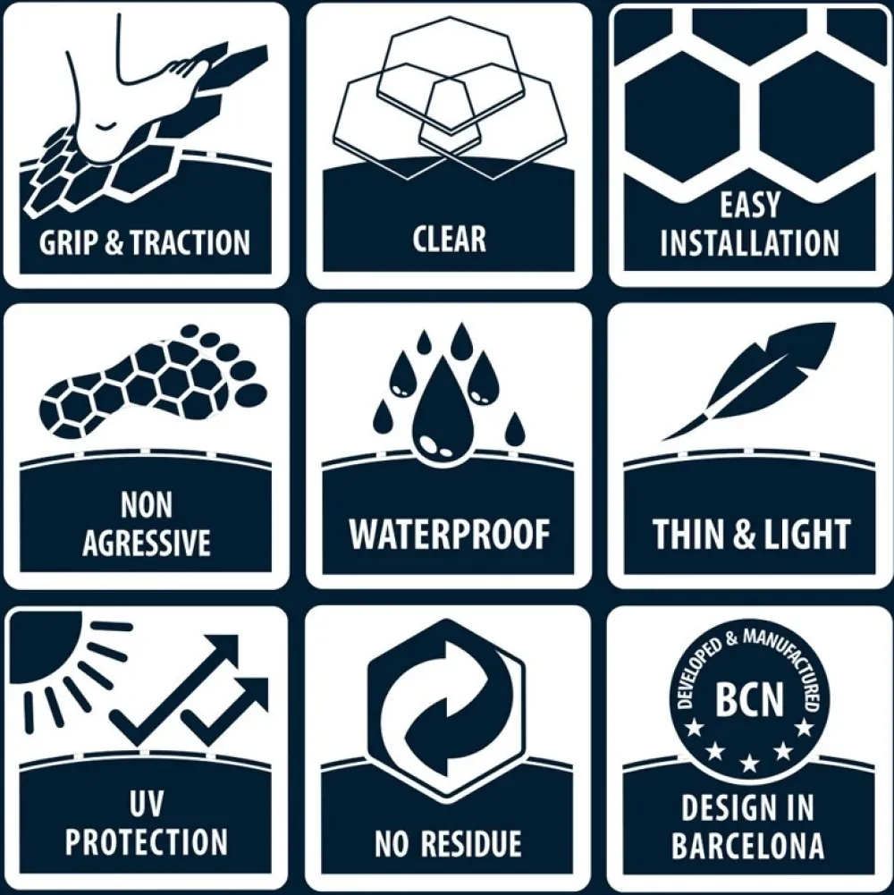 RSPRO Pad SUP/Surf HexaTraction Transparent