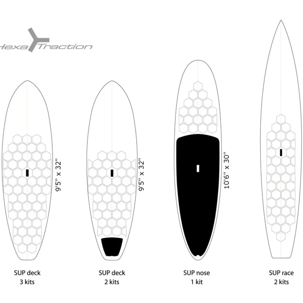 RSPRO Pad SUP/Surf HexaTraction Transparent