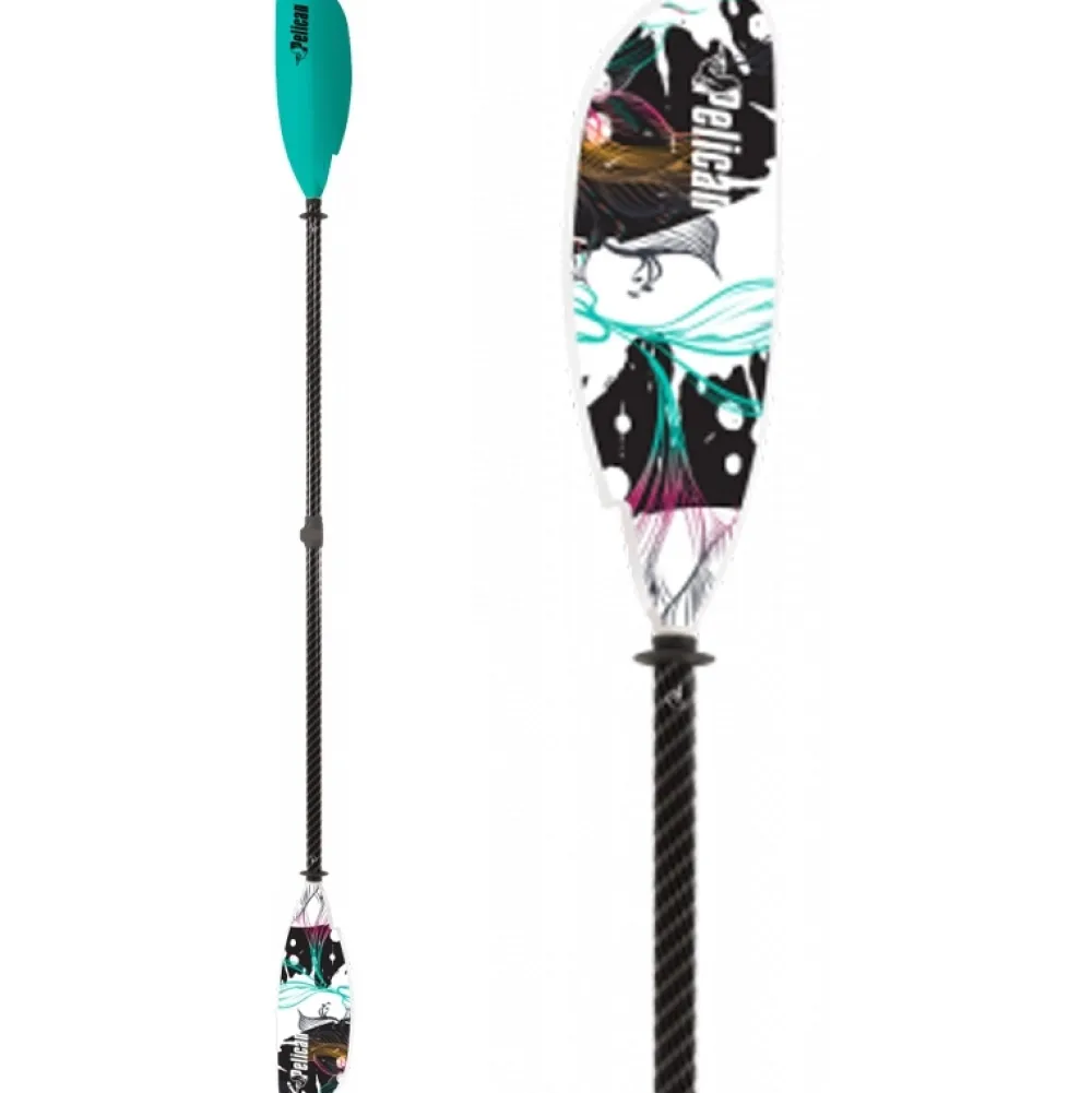 PELICAN SPORT Pagaie Canoe Kayak|Pagaie Kayak De Pêche^Pagaie kayak Pelican Symbiosa réglable - fibre - 2 parties - 230/240cm