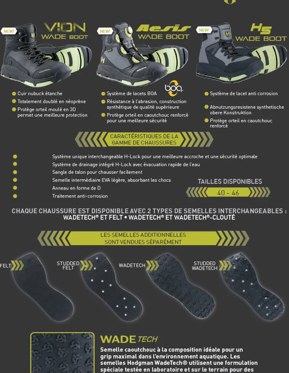 HODGMAN Paire de semelles H-Lock Feutre
