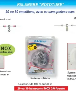 FLASHMER Palangre Rototube 20 Emerillons 100 m