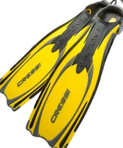 CRESSI-SUB Palmes Réglables^Palmes Cressi Reaction EBS Jaune/silver