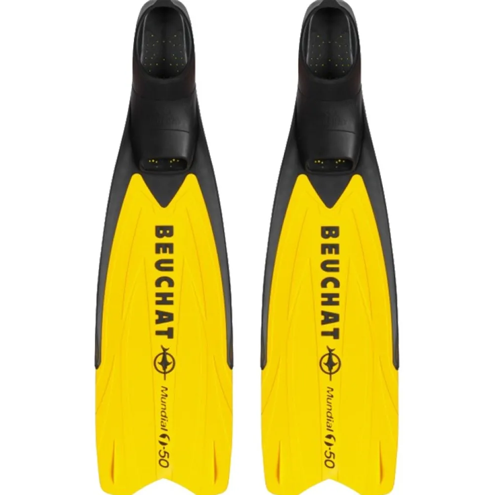 BEUCHAT Palmes de plongée Mundial One 50 Soft Flex - Jaune