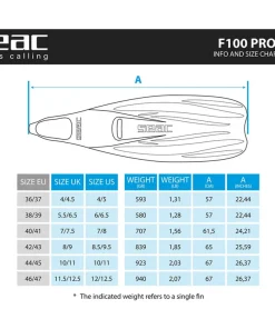 SEAC SUB Palmes Chaussantes^Palmes Seac-Sub F-100 Pro Red