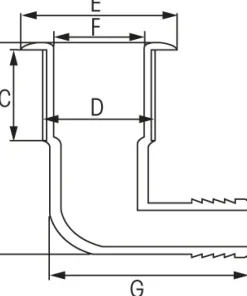 PLASTIMO Passe-coque coudé 79 mm