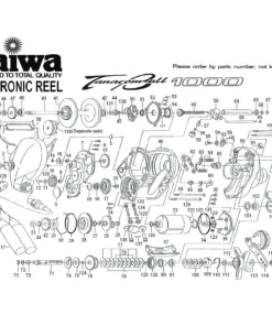 DAIWA Pièce détachée Moulinet Tanacom Bull 1000 - Pièce n°58 - F77-4600 - line guide pawl washer