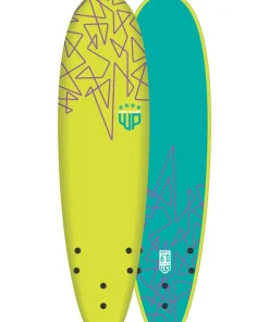 WAVE POWER Planche de surf en mousse Softy Lime/Teal 6'0