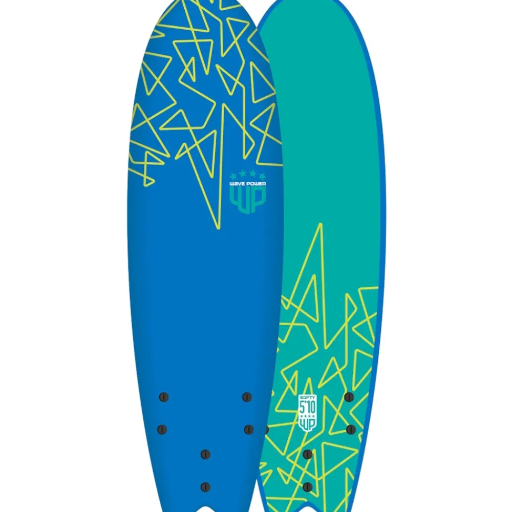 WAVE POWER Planche de surf en mousse Softy Blue/Teal 5'10