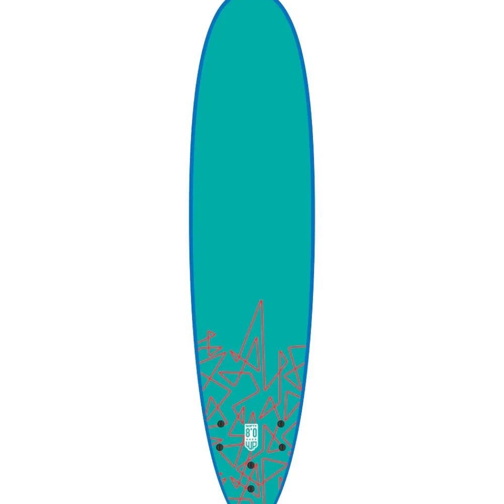 WAVE POWER Planche de surf en mousse Softy Blue/Teal 8'0