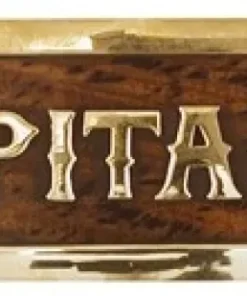 DéCOMARINE Quincaillerie^Plaque de porte Bois/laiton