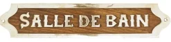 DéCOMARINE Quincaillerie^Plaque de porte Bois/laiton