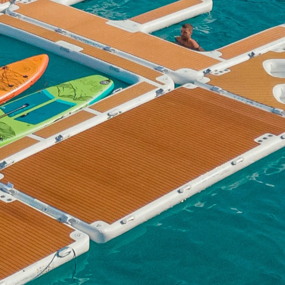 YACHTBEACH Plateforme gonflable bateau 8.20 Premium Teak