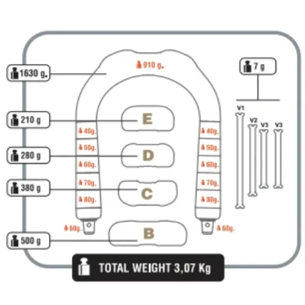 C4 Plomb de cou D&D 3kg Blanc