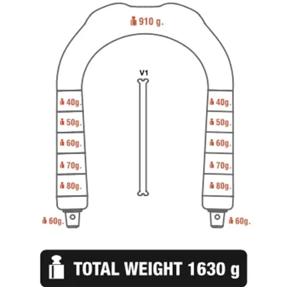 C4 Plomb de cou D&D 1.6kg Noir