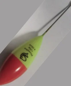 LEMER Plombs Bombe + Tige Plastifiés Phospho bi Rouge/Jaune