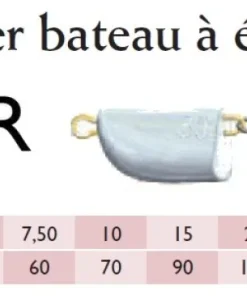 LEMER Plombs|Plombs / Bombettes / Buldos / Flotteurs^Plombs lancer bateau à émerillons agrafes x 1