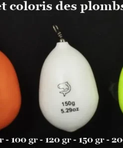 LEMER Plombs Œuf Plastifié Orange Phospho