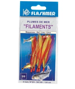 FLASHMER Leurres|Tous Les Produits^Plume de Mer Filaments 7 Hameçons 3/O