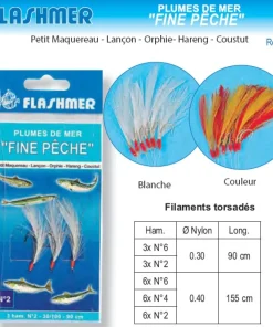 FLASHMER Plumes de Mer Fine Pêche 90 cm