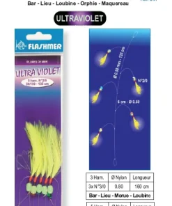 FLASHMER Plumes de Mer Ultra Violet N°2/0| Tous Les Produits|Leurres