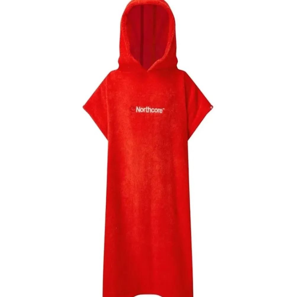 NORTHCORE Poncho de bain enfant Beach Basha Rouge